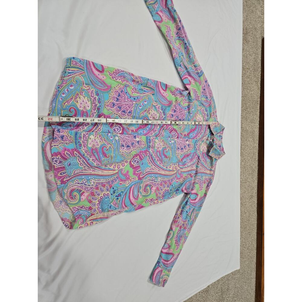Lauren Ralph Lauren Pastel Paisley Shirt Small